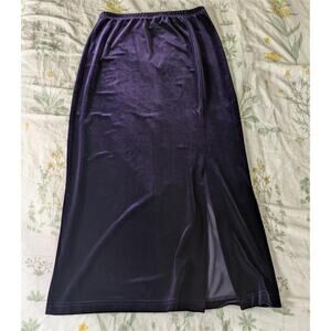 1990s/Y2K Robbie Bee Velvet Midi Skirt